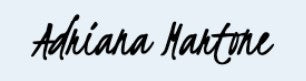 graphic of founder Adriana Martone's signature