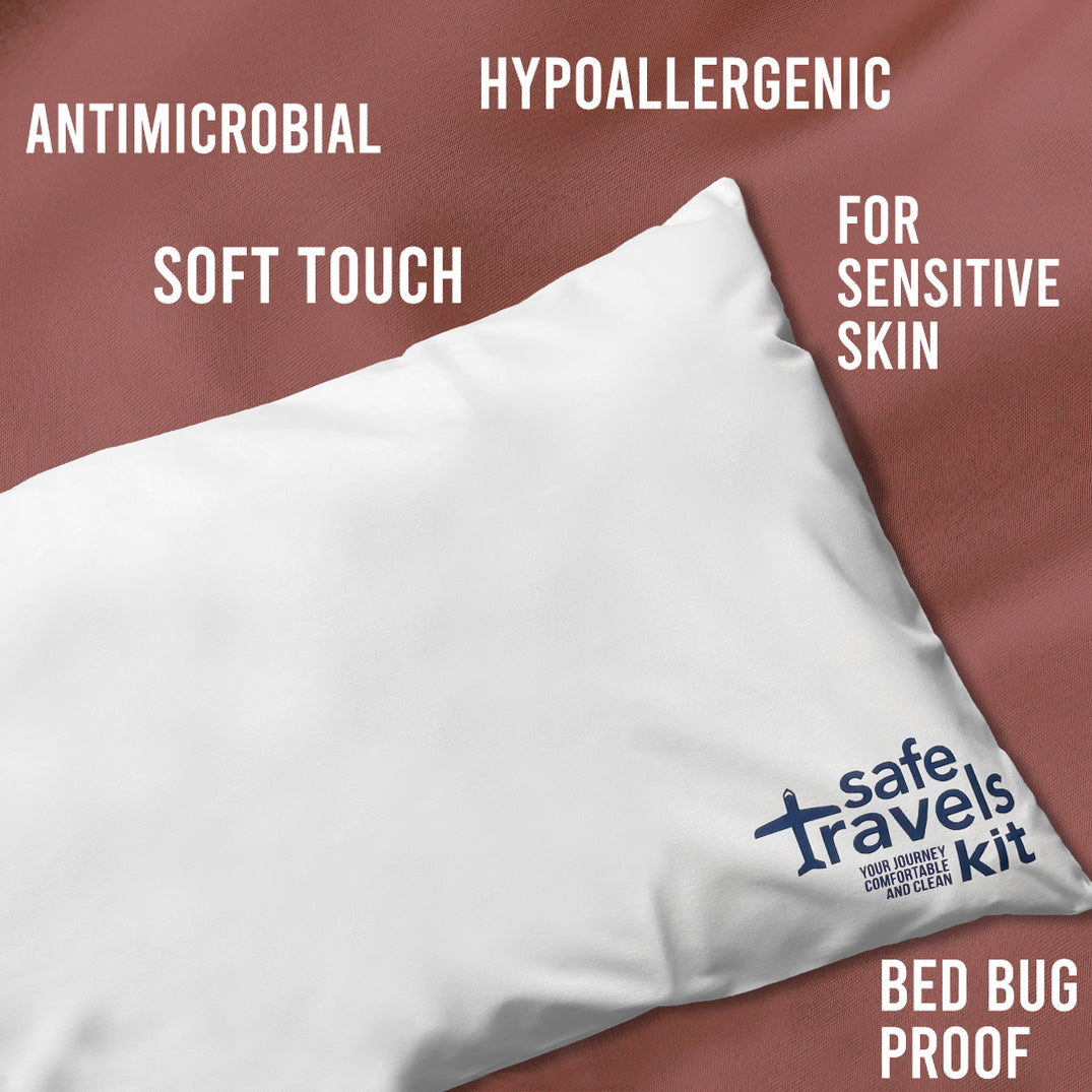Antimicrobial Plane Seat Cover and Pillowcase Kit